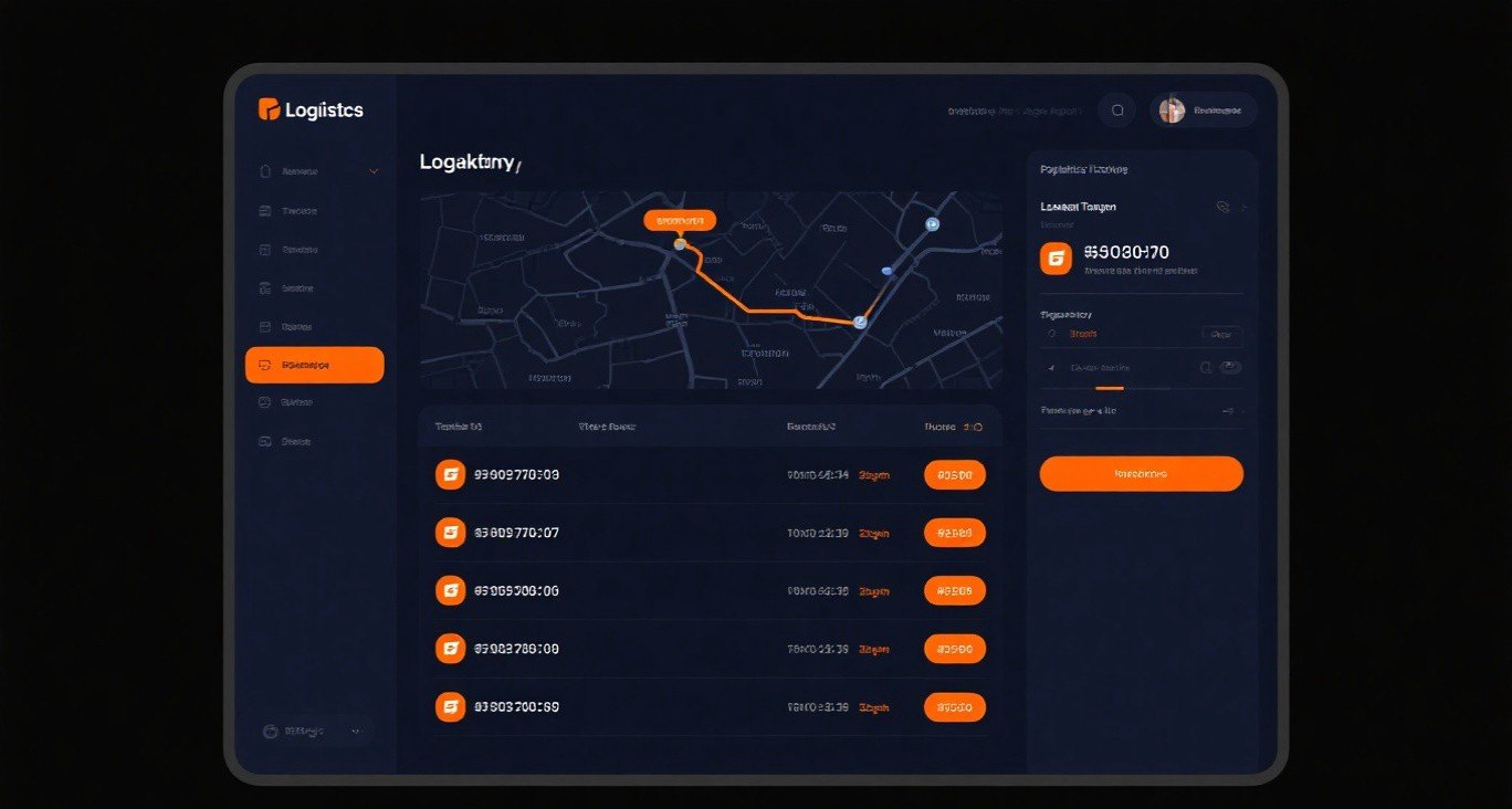PicPacs logistics tracking dashboard mockup